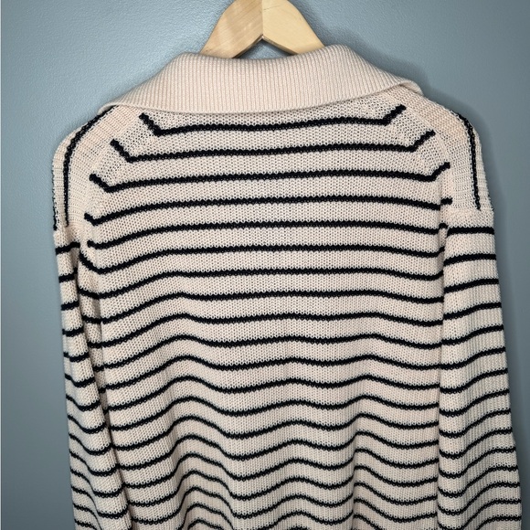 J. Crew Relaxed Collared Sweater in Stripe - Picture 8 of 12